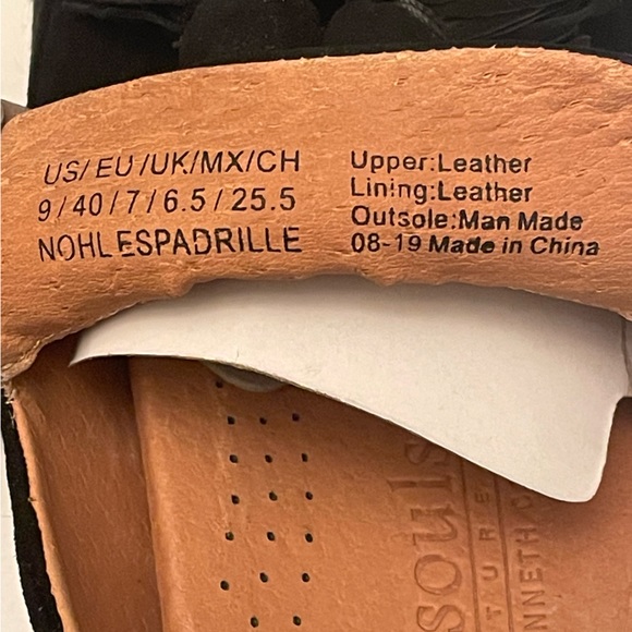 KENNETH COLE, GENTLE SOULS, ESPADRILLES TASSELS, BLACK SUEDE SHOES, WOMEN’S 9M - Picture 7 of 12